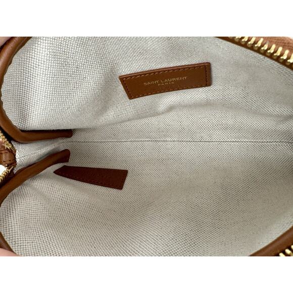 Saint Laurent Gaby Mini Crossbody Bag Brown Canvas (4) - Picture 16 of 16